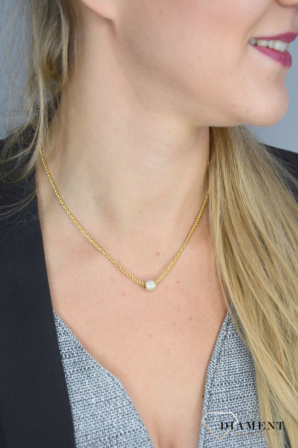 Złoty łańcuszek 585 o szerokości 2 mm DIA-LAN-1244-585 2mm.jpg